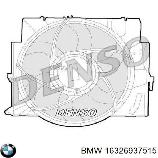 Dyfuzor chłodnicy, w komplecie z silnikiem i wirnikiem BMW 16326937515 cena, od 87,73 USD