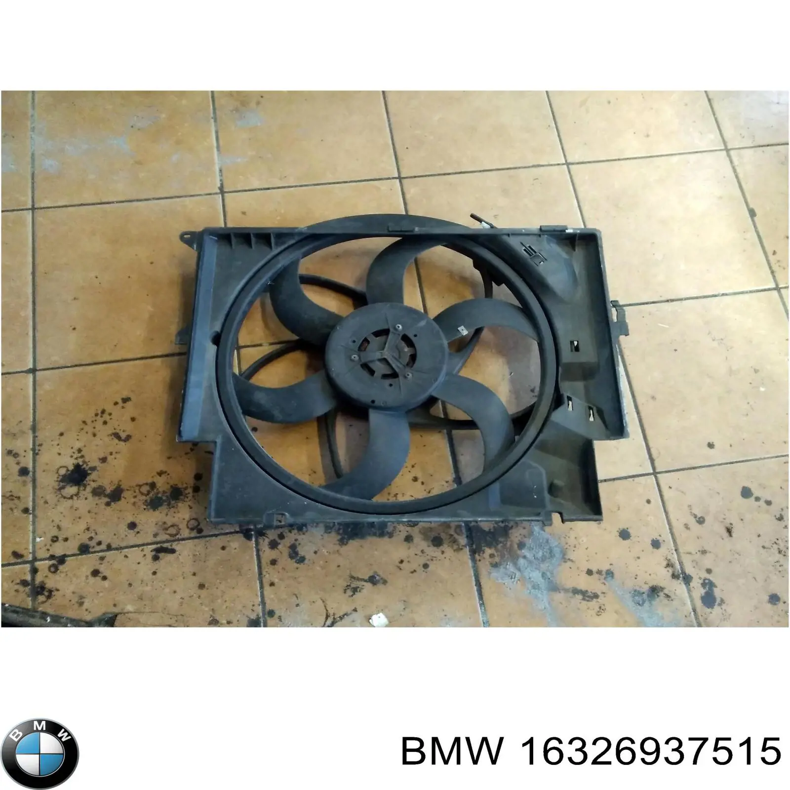 16326937515 BMW Dyfuzor chłodnicy, w komplecie z silnikiem i wirnikiem