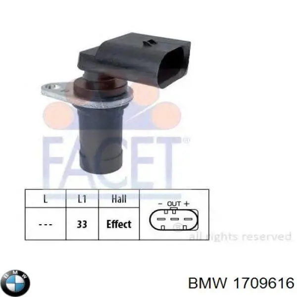 Czujnik położenia wału korbowego BMW 1709616 cena, od 18,57 USD