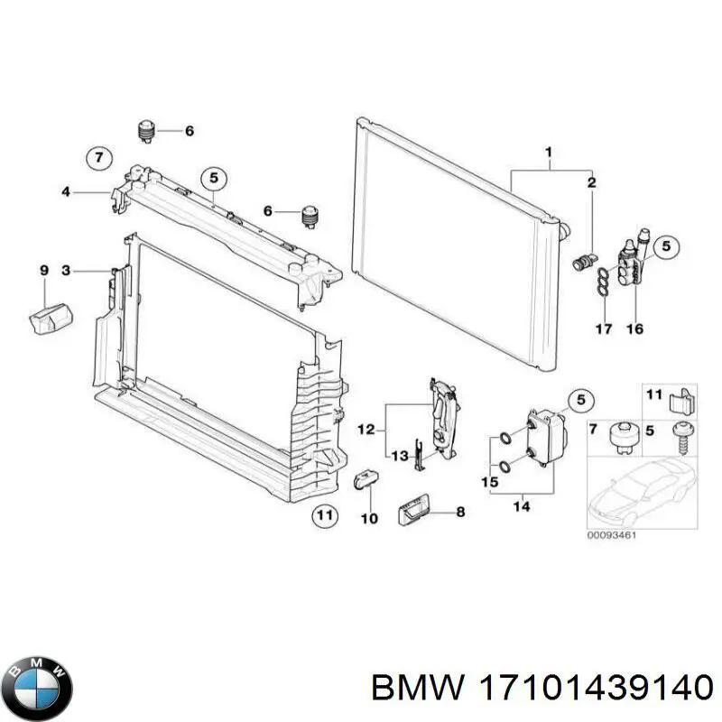Uszczelka chłodnicy oleju BMW 17101439140 cena, od 4,64 USD