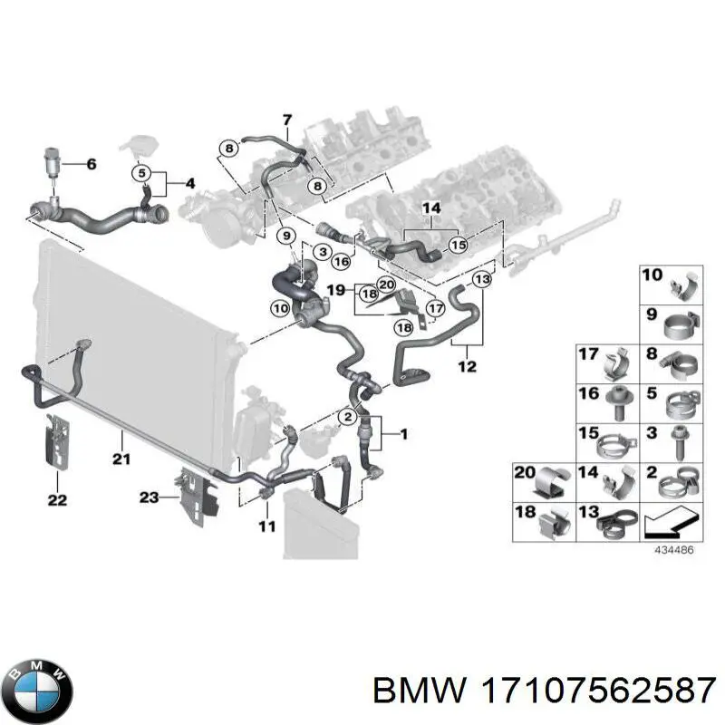 Chłodnica silnika BMW 17107562587 cena, od 124,88 USD