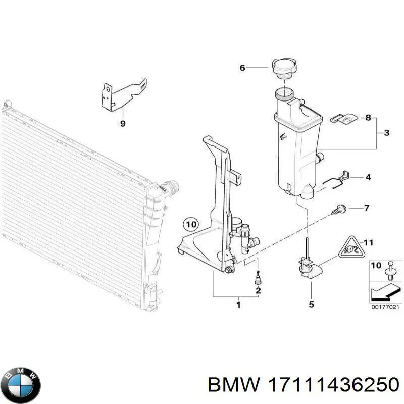 Wspornik chłodnicy lewy BMW 17111436250 cena, od 53,78 USD
