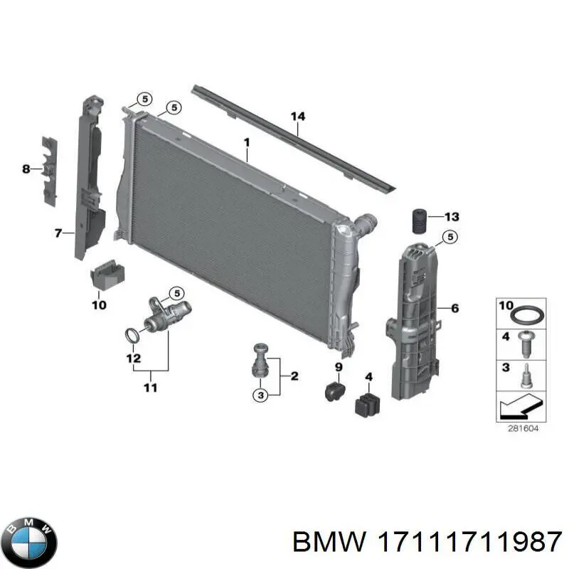 Do koszyka 17111711987 BMW Uszczelka korka wlewu oleju