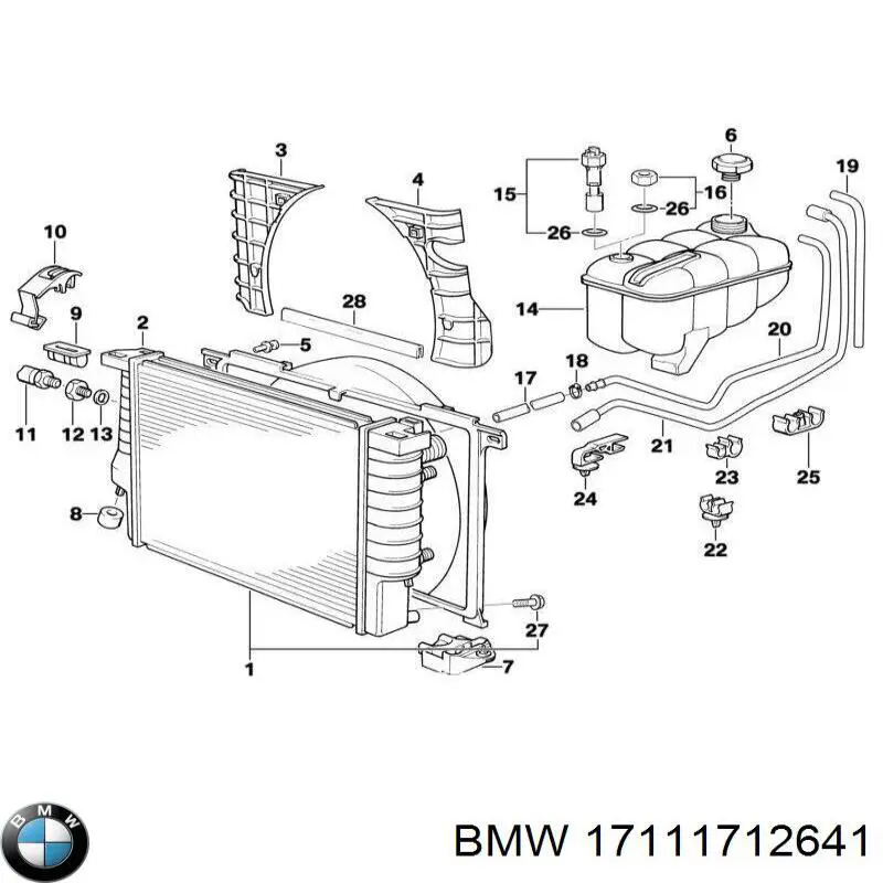 Zbiorniczek wyrównawczy układu chłodzenia BMW 17111712641 cena, od 57,76 USD