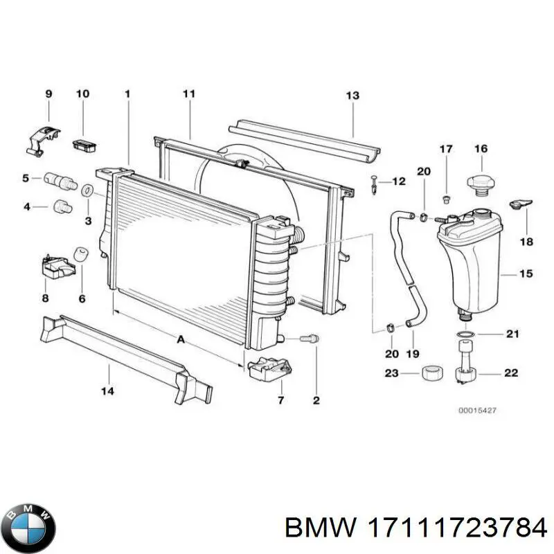 Do koszyka 17111723784 BMW Chłodnica silnika
