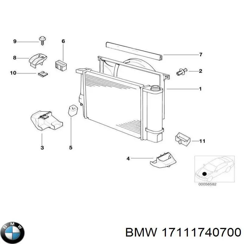7001747 Autotechteile Dyfuzor chłodnicy
