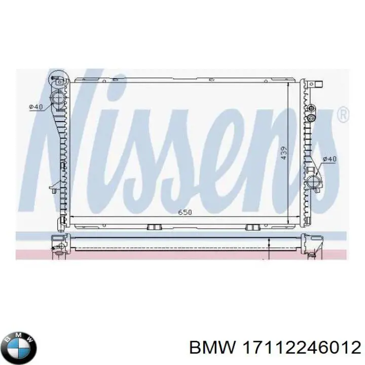 Do koszyka 17112246012 BMW Chłodnica silnika