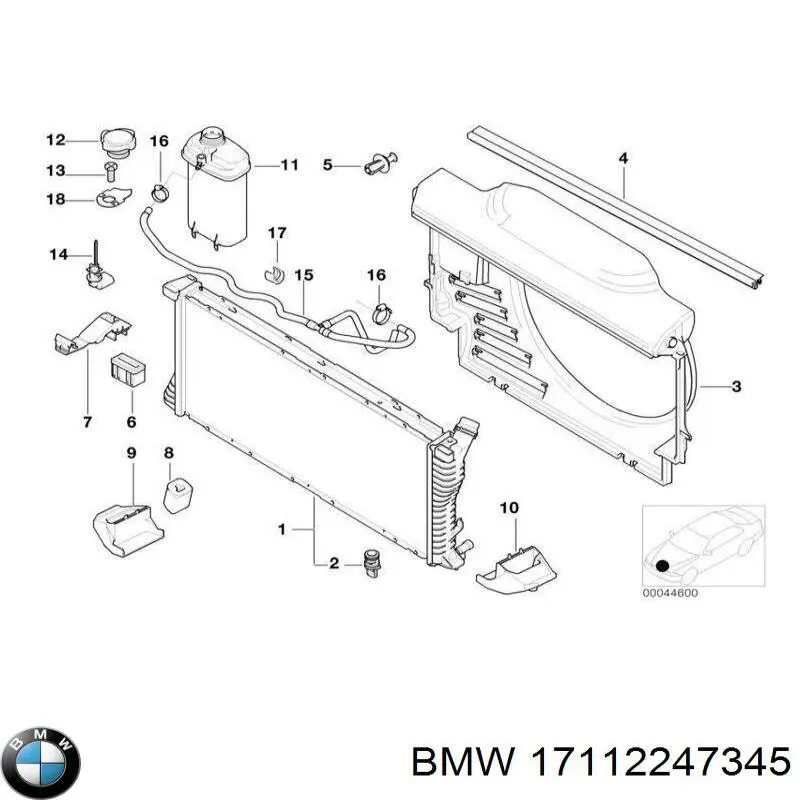 Chłodnica silnika 17112247345 BMW