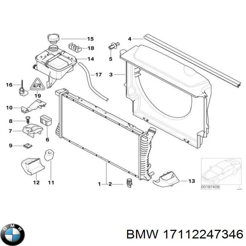 Pokrywa (korek) chłodnicy BMW 17112247346 cena, od 4,14 USD