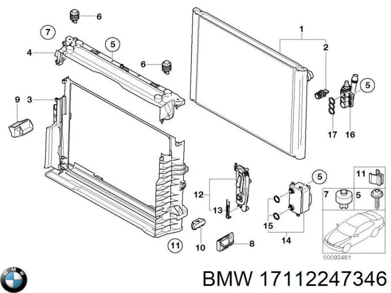 Pokrywa (korek) chłodnicy BMW 17112247346