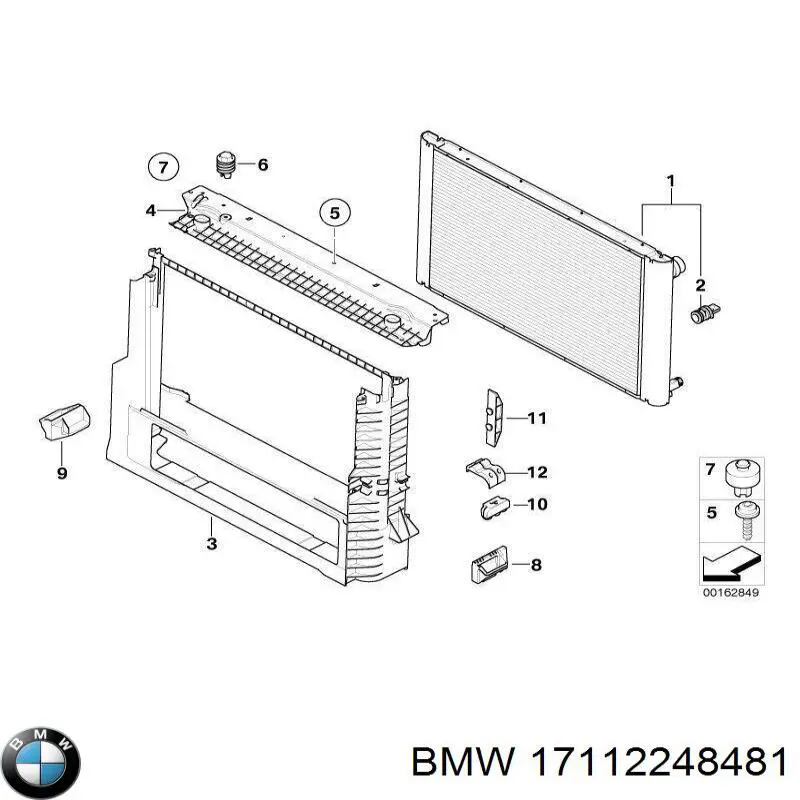 Kierownica powietrza (deflektor) chłodnicy do BMW 7 (E65, E66, E67)