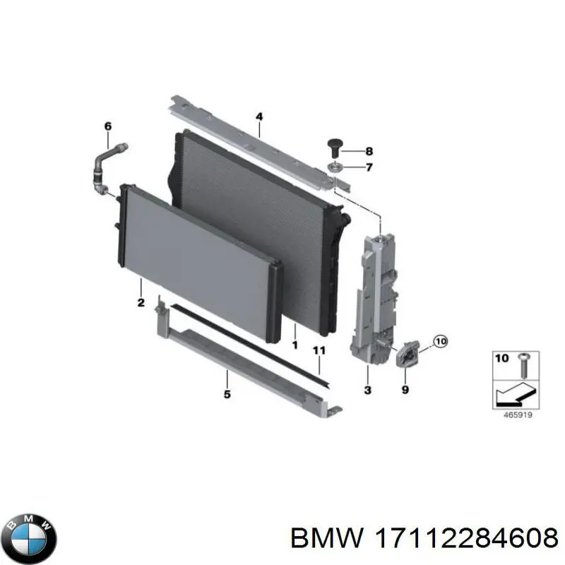 17112284608 BMW Chłodnica silnika dodatkowa