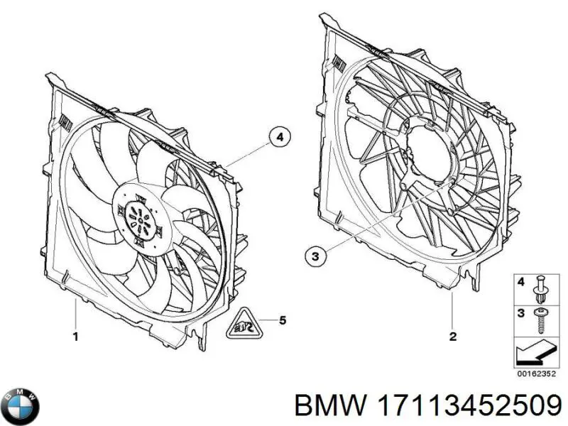 Dyfuzor chłodnicy, w komplecie z silnikiem i wirnikiem do BMW X3 (E83)