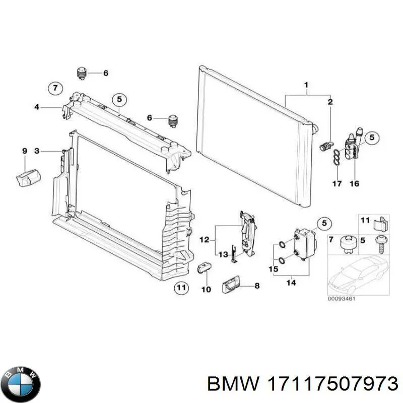Do koszyka 7001770 Autotechteile Wspornik chłodnicy lewy