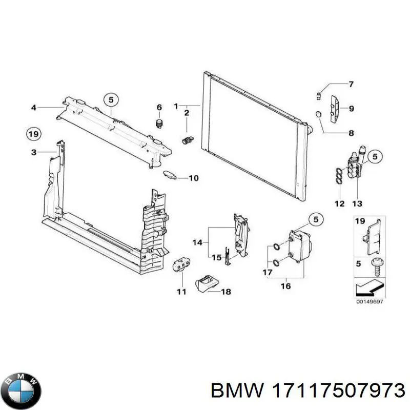 Wspornik chłodnicy lewy 7001770 Autotechteile