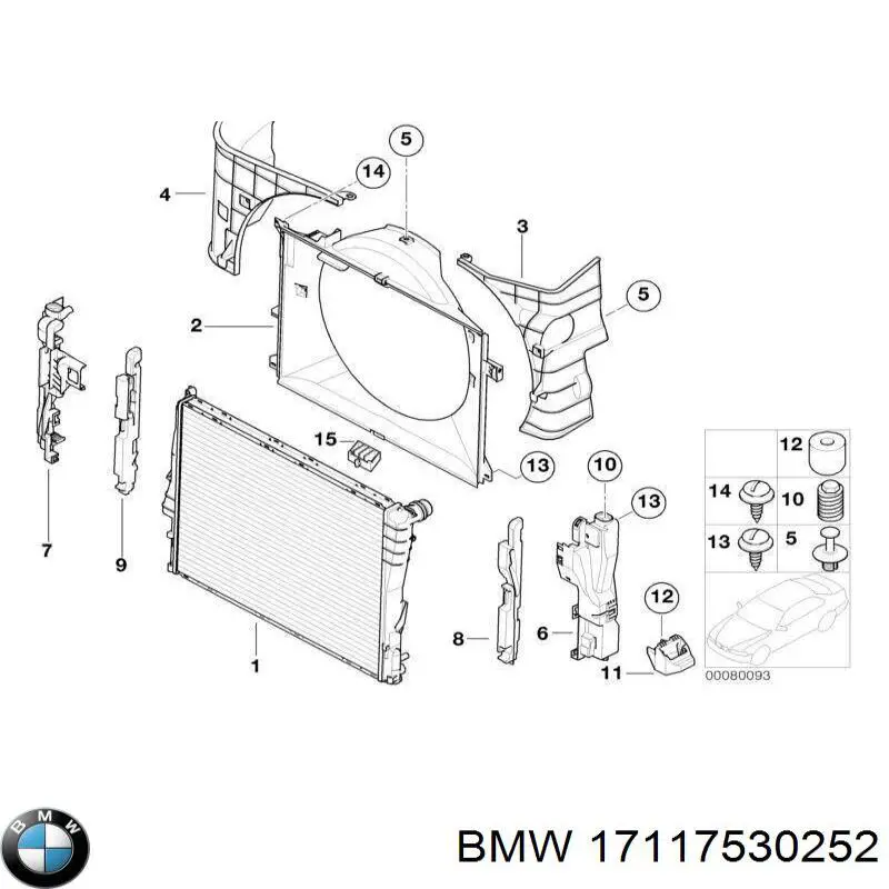 Do koszyka 17117530252 BMW Uszczelka kolektora ssącego