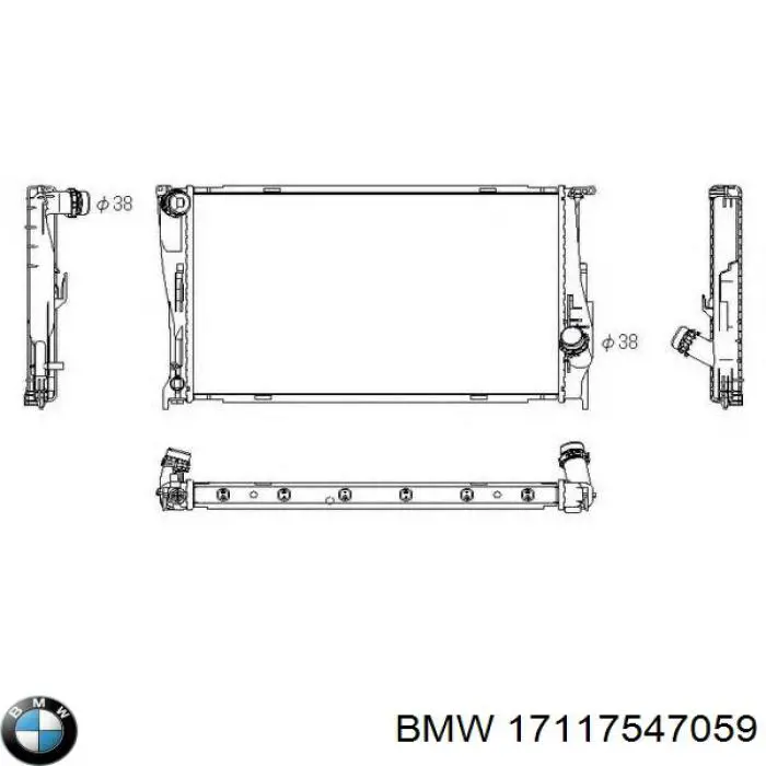 Chłodnica silnika BMW 17117547059