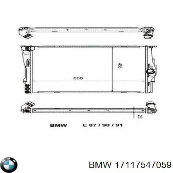17117547059 BMW Chłodnica silnika