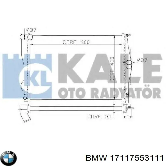 Chłodnica silnika 17117553111 BMW