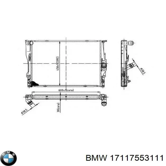Chłodnica silnika BMW 17117553111