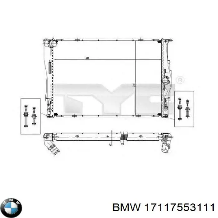 17117553111 BMW Chłodnica silnika