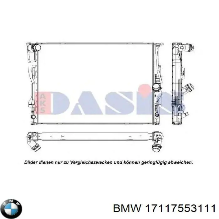 Do koszyka 17117553111 BMW Chłodnica silnika