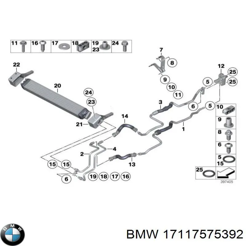 Do koszyka 17117575392 BMW Zawór nagrzewnicy