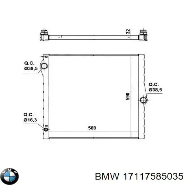Chłodnica silnika BMW 17117585035 cena, od 254,50 USD