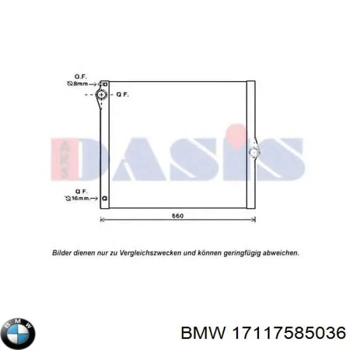 Chłodnica silnika BMW 17117585036 cena, od 387,64 USD