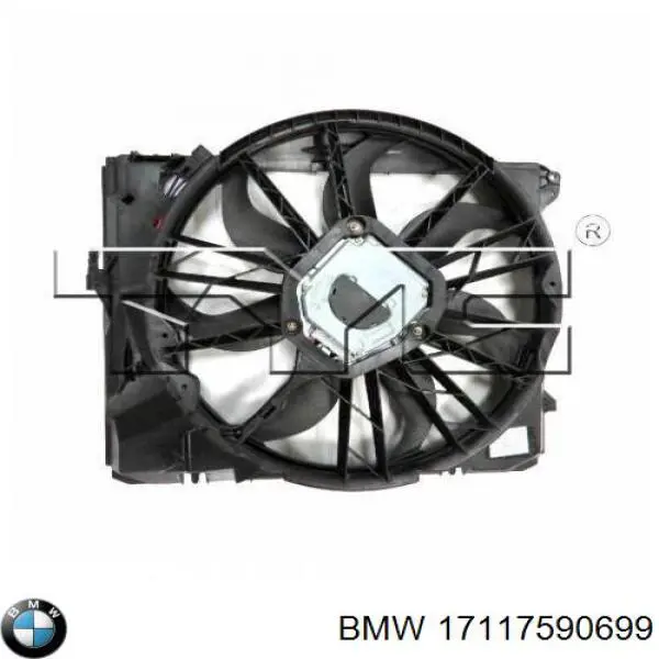 Dyfuzor chłodnicy, w komplecie z silnikiem i wirnikiem BMW 17117590699 cena, od 282,76 USD