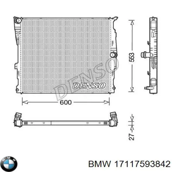 17117593842 BMW Chłodnica silnika