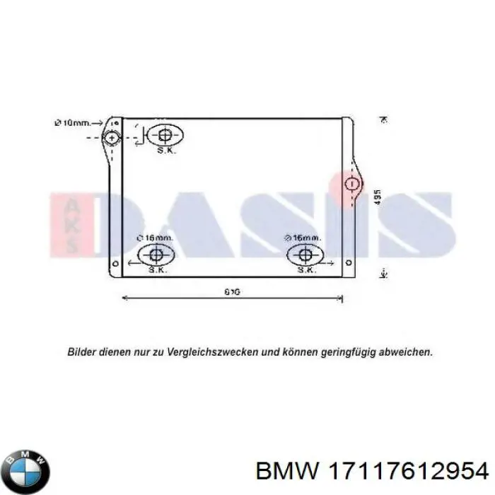Do koszyka 17117612954 BMW Chłodnica silnika