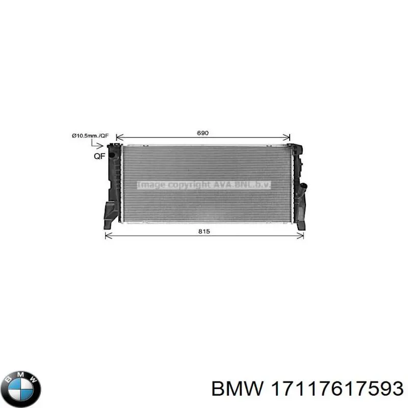 17117617593 BMW Chłodnica silnika