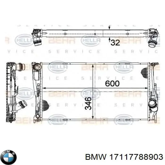 Do koszyka 17117788903 BMW Chłodnica silnika