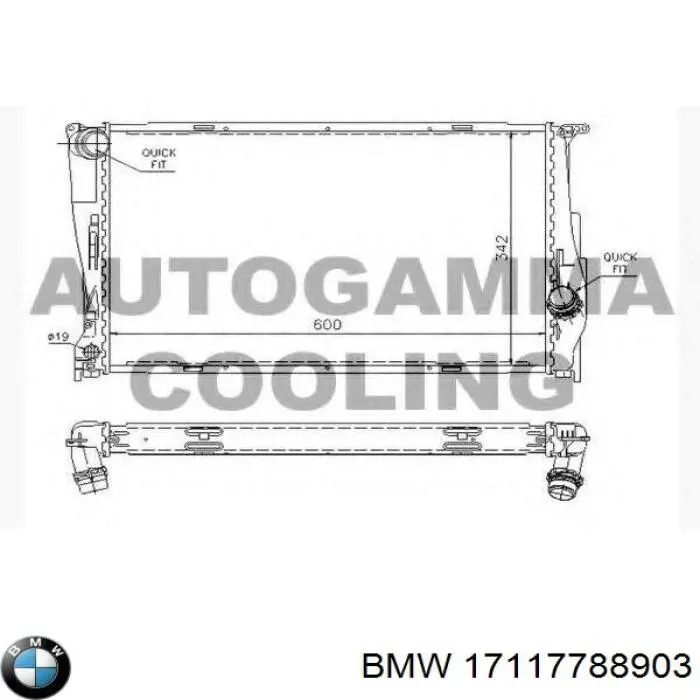 17117788903 BMW chłodnica silnika