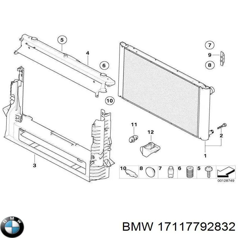 Chłodnica silnika BMW 17117792832 cena, od 179,55 USD