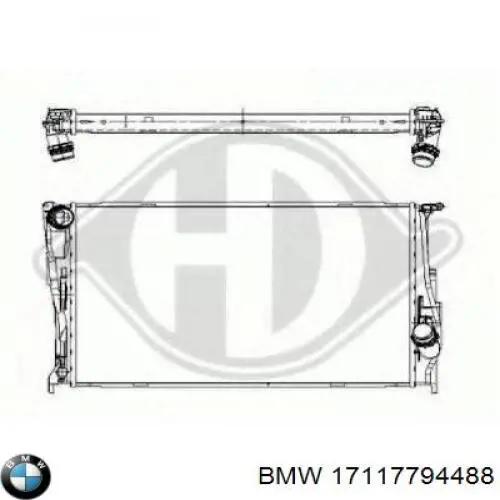 Chłodnica silnika BMW 17117794488 cena, od 131,56 USD