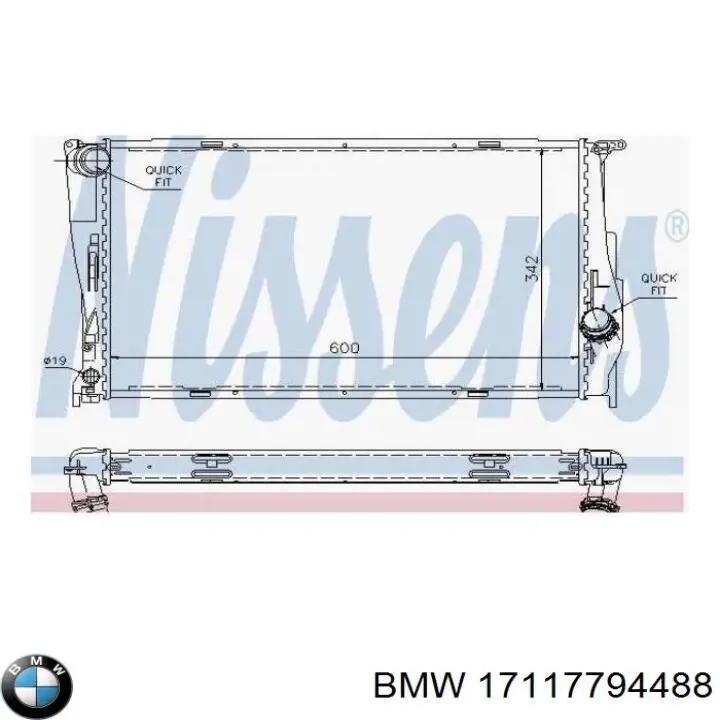 17117794488 BMW Chłodnica silnika