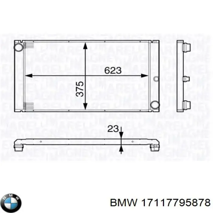 17117795878 BMW Chłodnica silnika