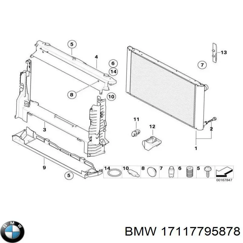 Chłodnica silnika BMW 17117795878 cena, od 160,92 USD