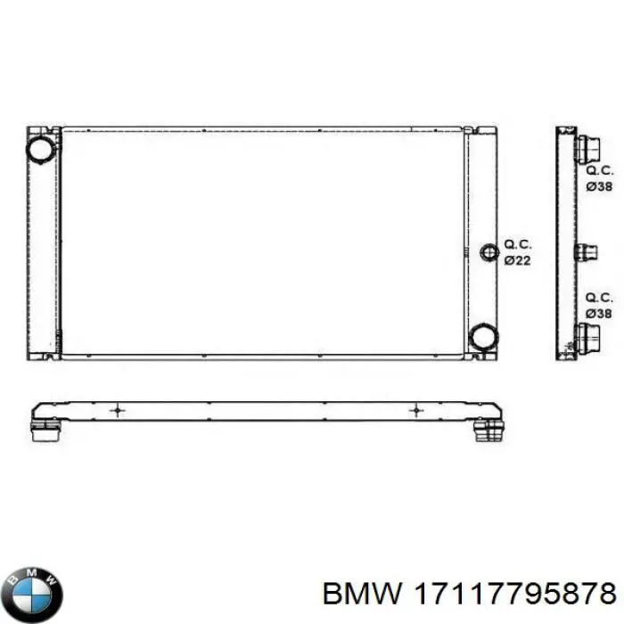 Chłodnica silnika BMW 17117795878