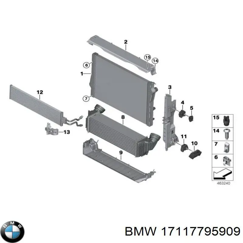 BF0426610010 Bapmic osłona chłodnicy dolna (panel mocowania reflektorów)