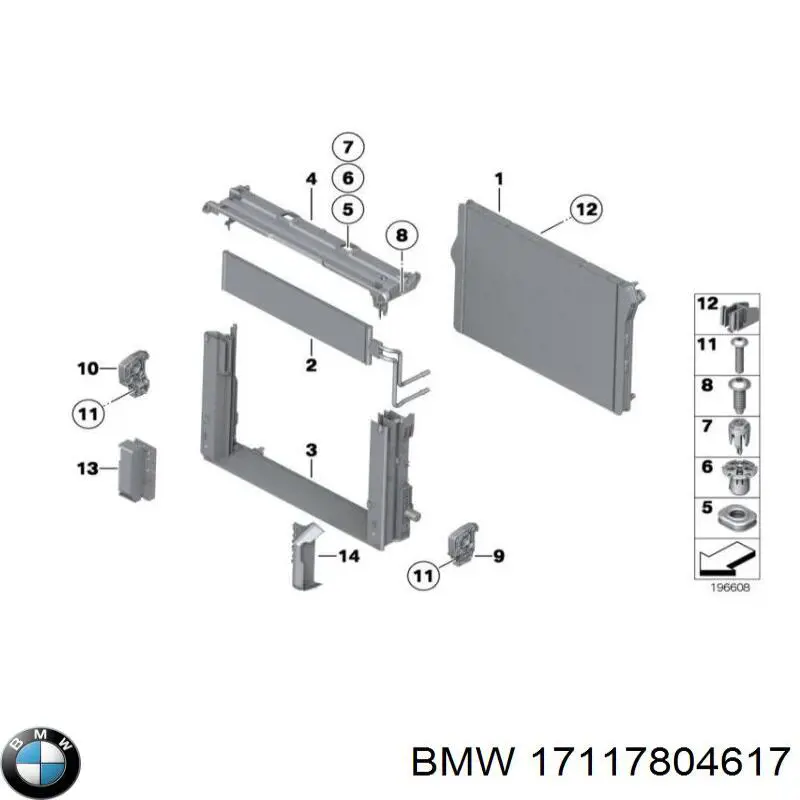 Osłona chłodnicy kompletna (panel mocowania reflektorów) do BMW 5  F10