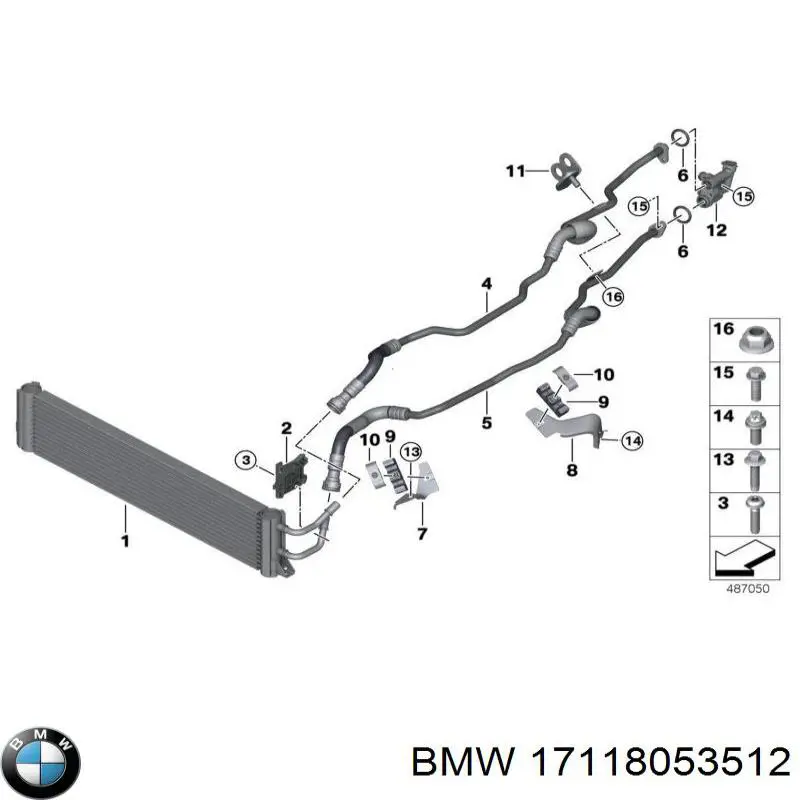 17118053512 BMW Chłodnica automatycznej/mechanicznej skrzyni biegów