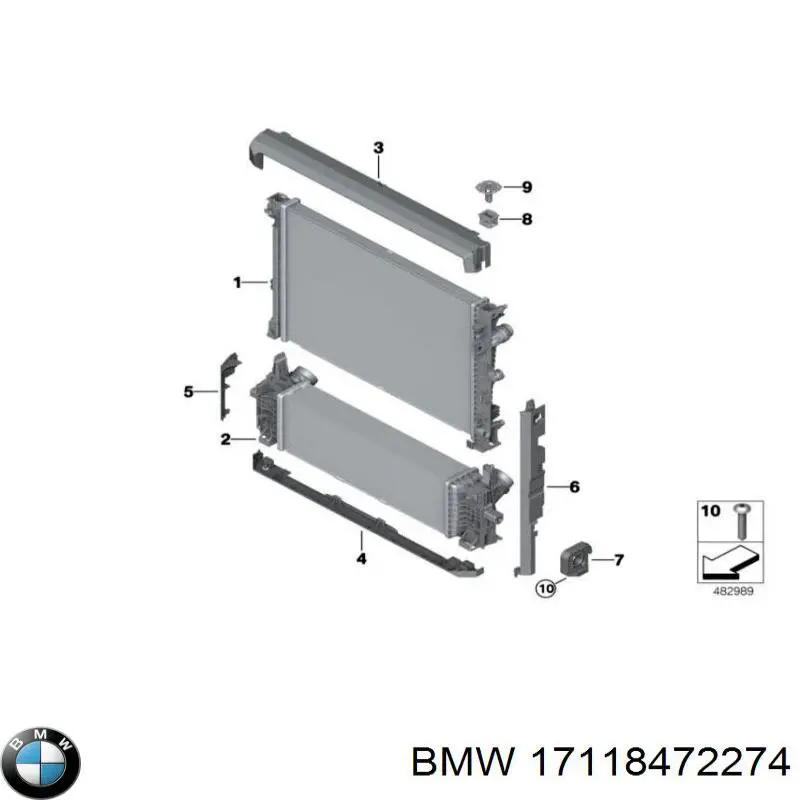 17118472274 BMW Chłodnica silnika