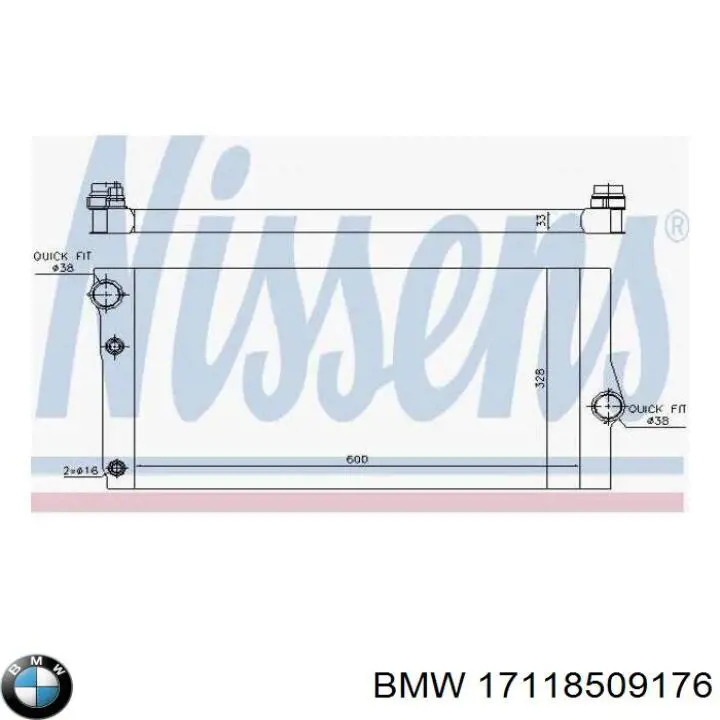 17118509176 BMW Chłodnica silnika