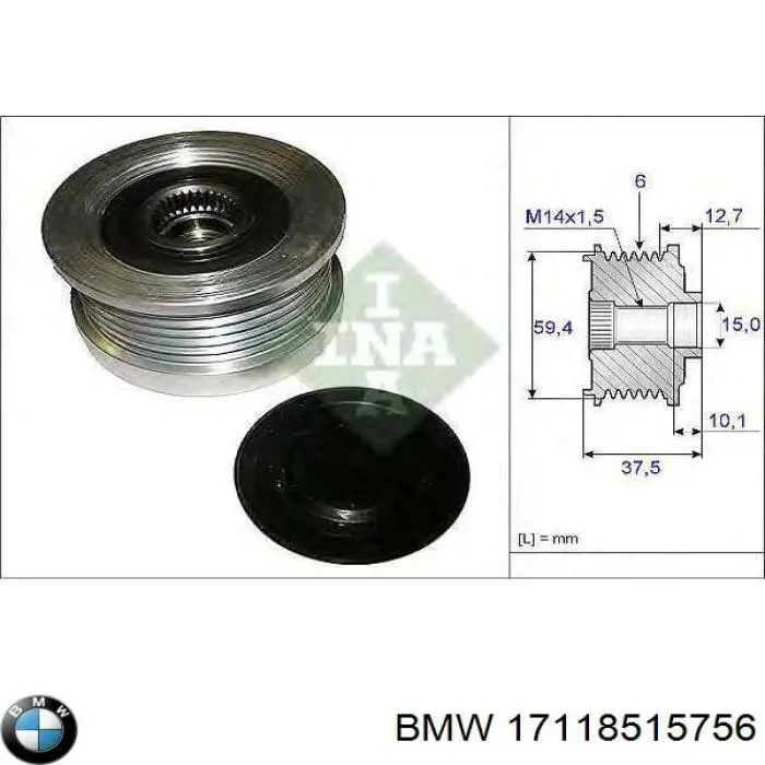 17118515756 BMW Chłodnica silnika