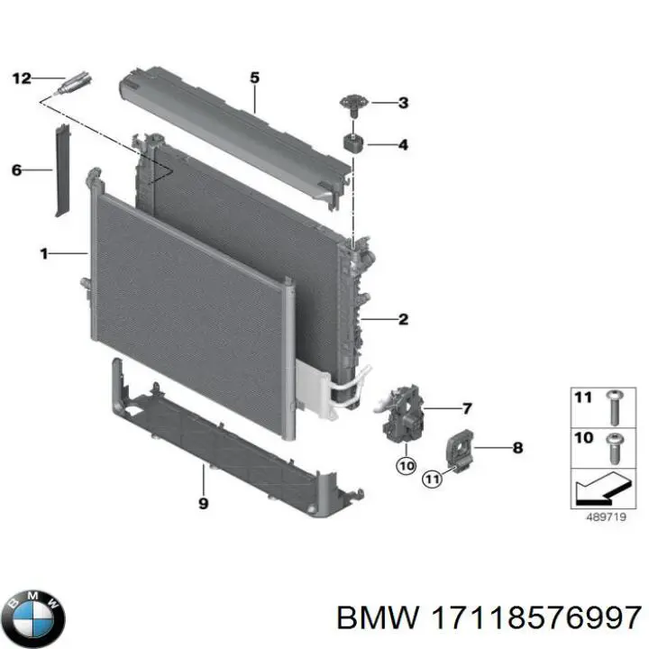 17118576997 BMW Chłodnica silnika