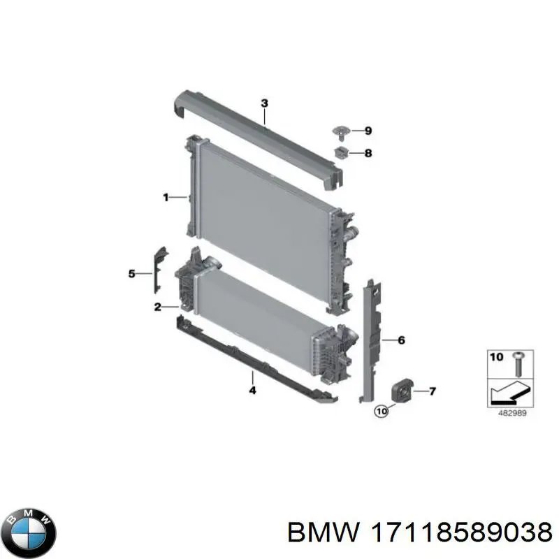 17118589038 BMW Chłodnica silnika