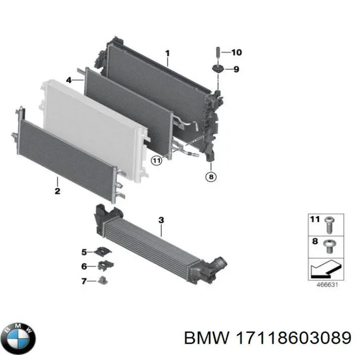 Chłodnica silnika BMW 17118603089 cena, od 168,06 USD